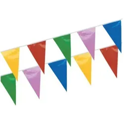 PAPSTAR Girlande Wimpelkette, Folie 4 m farbig wetterfest von PAPSTAR