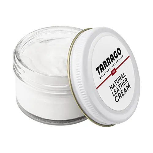 Tarrago | Naturledercreme 50ml | Creme zum Reinigen, Pflegen und Imprägnieren von Leder | Für alle Arten von Lederschuhen (farblos 00)