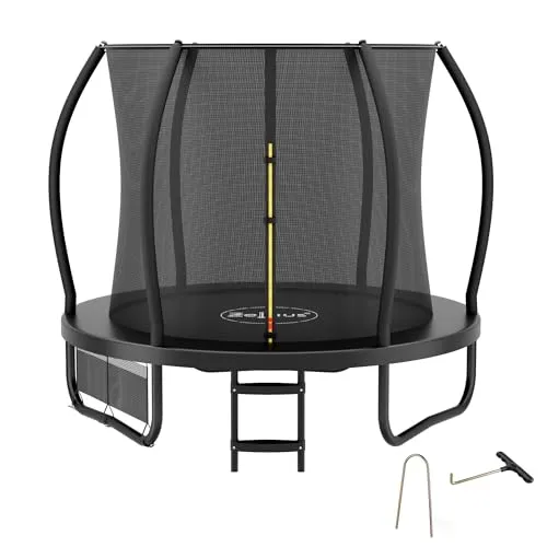 Zelsius Trampolin Schwarz Ø 228 cm für Outdoor-Spaß bis 100 kg - Zelsius Trampolin Schwarz Ø 228 cm für Outdoor-Spaß bis 100 kg. Ideal für aktive Bewegung im Freien! Schnelle Montage und hohe Sicherheit durch gepolsterte Abdeckungen und robustes Sicherheitsnetz. Perfekt für den Garten!