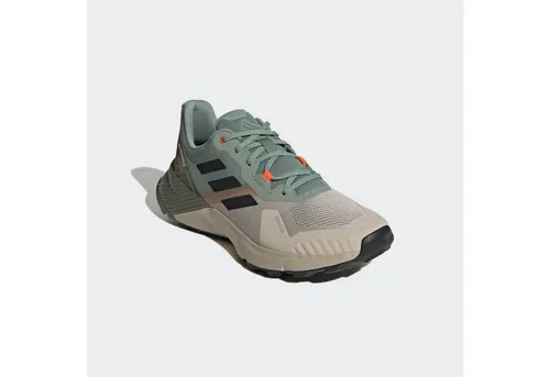 adidas Terrex Soulstride Trailschuh Herren – Oliv, Beige, Größe 43 1/3 - Ideal für Trailrunning und Straßenläufe! Der Terrex Soulstride bietet eine atmungsaktive Passform, dämpfende Mittelsohle und hervorragenden Grip für alle Untergründe. Entdecke die Natur mit Stil und Komfort.