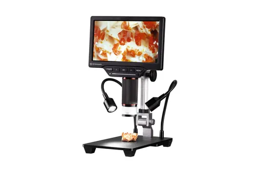 Bresser Digitales Mikroskop 2L mit WLAN - Mikroskop mit hochauflösendem 17,8-cm-LCD, Video- und Foto-Aufnahmefunktion in 1080P, ideal für präzise Werkstattuntersuchungen und Hobbyanwendungen.