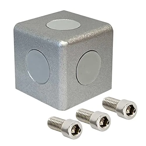10x Würfelverbinder 3D 4040 Nut 8 Eckverbinder 3-Weg Aluminium Profil Verbinder mit Schrauben Aluprofil Zubehör