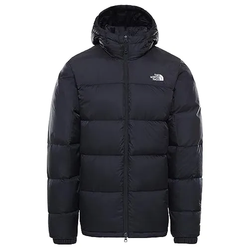 THE NORTH FACE M DIABLO DWN HOOD - Wanderjacke mit Kapuze, gefüllt mit verantwortungsvoll produzierten Daunen und elastischen Ärmelbündchen für optimale Wärmeisolierung bei kühlen Wanderungen.