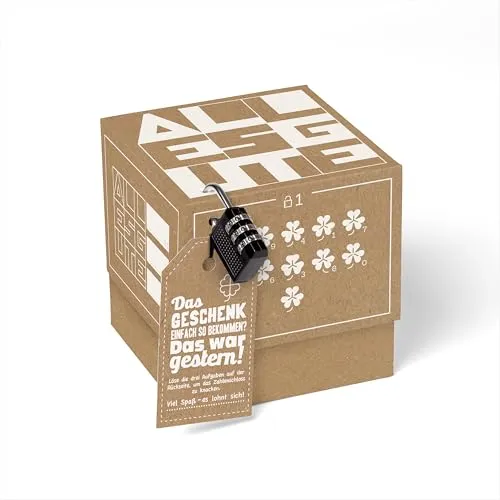 SURPRISA Geschenkbox Alles Gute, Rätselbox für Geschenke und Gutscheine, kreativ schenken zu jedem Anlass