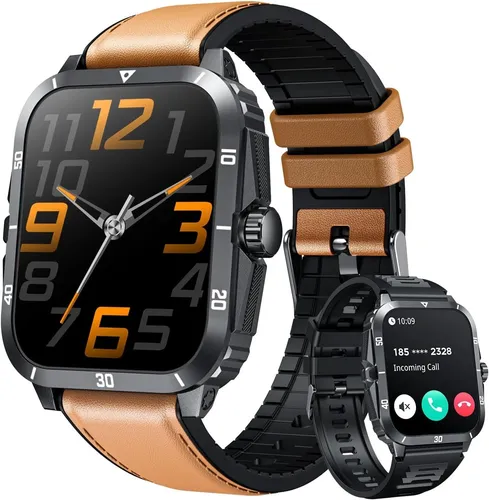 TAOLOON Herren Smartwatch 2.0 Zoll mit Bluetooth-Funktion - Moderne Smartwatch für Herren mit 2 Zoll Display, 100 Sportmodi und IP68 wasserdicht. Ideal für Fitness und Outdoor-Aktivitäten, robust und vielseitig einsetzbar.