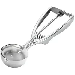 Gefu Eisportionierer GEPALINA – Silbern, Metall mit Auswurfmechanismus