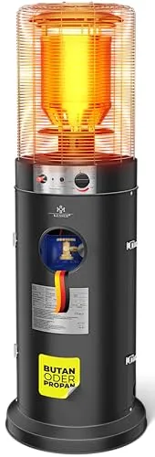 KESSER® Heizstrahler Gas KE12 Heizpilz für Terrasse Terrassenheizer Terrassenheizstrahler, Freiluftheizung 10 kW Gasheizstrahler gasheizer, Wärmestrahler, Heizgerät