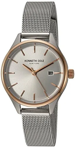 Kenneth Cole Damen Analog Japanisch Quarz Uhr mit Edelstahl Armband 10030840