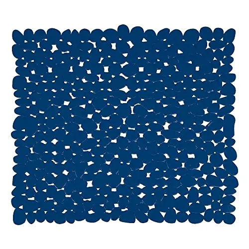MSV 140890 Duschmatte Badematte Duscheinlage antibakteriell rutschfest mit Saugnäpfen - Blau - ca. 53 x 53 cm, Dunkelblau