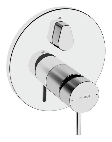 Hansa Hansastela Fertigmontageset mit Einhand-Wannen-Batterie - Armaturen mit schraubenloser Rosette und innovativem Blueswitch für einfache Bedienung und elegantes Design