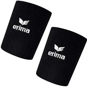 Erima Schweißband Basic, schwarz, 13cm, für Erwachsene, 2 Stück