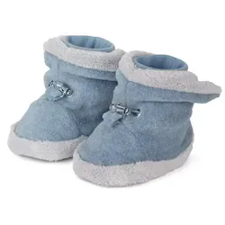 Sterntaler® uni Babystiefel (1-tlg) mit Kordelstopper, Teddyfutter, rutschfest blau 22 EU