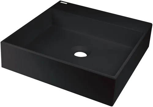 Deante Granitwaschbecken mit Armaturenbank Schw. 400x400 (Komplett-Set) - Elegantes Granitwaschbecken für Ihr Badezimmer. Hohe Robustheit und edle Optik, die sich nahtlos in moderne und klassische Designs einfügt. Pflegeleicht und wasserabweisend für jeden Tag.