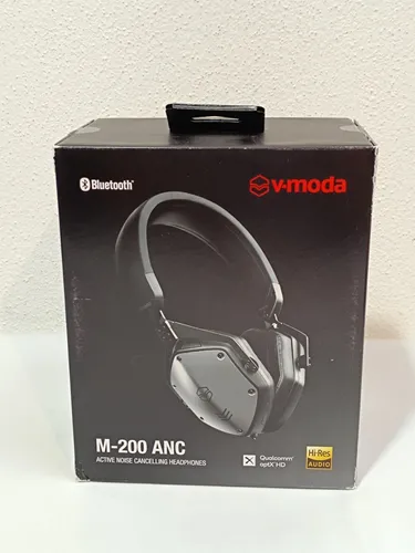 V-MODA M-200 ANC Kopfhörer | 20h Akkulaufzeit & Bluetooth 5.0 - Kopfhörer mit aktiver Geräuschunterdrückung, 20 Stunden kabellose Spielzeit und leichtem Design für optimalen Tragekomfort. Ideal für audiophile Musikliebhaber.