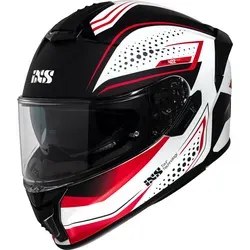 iXS iXS422 FG 2.2 Helm - Weiss-Rot, Größe L für Männer - Motorradhelm mit hervorragenden schlagabsorbierenden Eigenschaften, optimaler Belüftung und verbesserter Aerodynamik für sicheres Fahren.