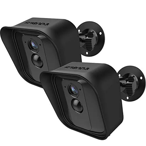 Frienda 360 Grad Einstellbare Wandhalterung und Silikon Schutzhülle für Blink XT Drinnen/Draußen Sicherheit Kamera (2, Schwarz)