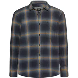 camel active Herren fleXXXactive® Langarmhemd Navyblau - Leichtes Flanellhemd mit elastischem Komfort, ideal für lässige Anlässe. Regular Fit mit Kentkragen und camel active Markenlogo.