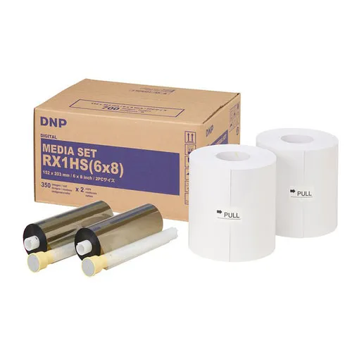DNP Papier DS-RX1HS 6X8 - 2 Rollen à 350 St. - Drucker- & Kopierpapier, hochwertige Fotopapierrrollen für brillante Druckergebnisse und ideale für professionelle Fotostudios.