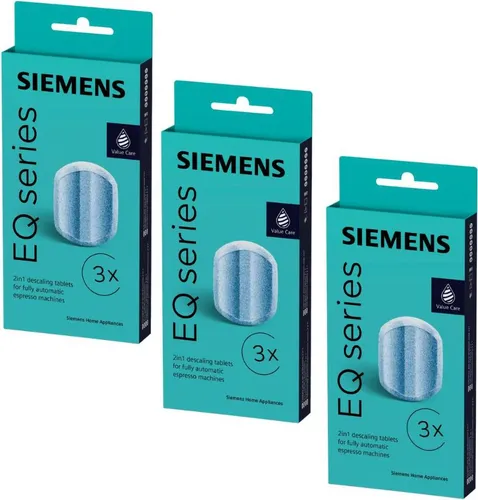 SIEMENS TZ80002 Entkalkungstabletten für Kaffeevollautomaten - Reinigungsset für Kaffeemaschinen, speziell für Bosch und Siemens Modelle. Sorgt für optimale Leistung und verlängert die Lebensdauer Ihrer Geräte.