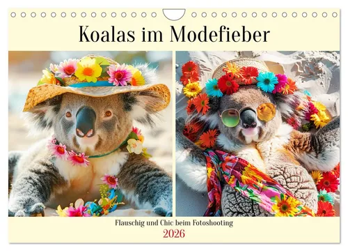 Rose Hurley | Koalas im Modefieber - Kalender 2025 - 14-seitiger Kalender mit modischen Koalas, perfekt für Tierliebhaber und Stilbewusste. Ein einzigartiges Geschenk, das Freude und Stil in jeden Raum bringt.