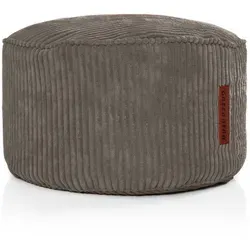 Green Bean Sitzsack-Hocker Anthrazit - Sitzsäcke, Rund und vielseitig einsetzbar als Hocker oder Fußablage, mit abnehmbarem, waschbarem Bezug und nachfüllbarem Inlet aus EPS-Perlen, ideal für gemütliche Stunden.