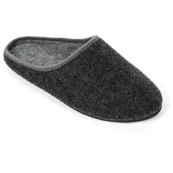 Filz Pantoletten Warme Leichte Pantoffeln Hausschuhe für Damen Herren Filzpantoffeln 38 mit rutschfester Sohle - Dunkelgrau - 38