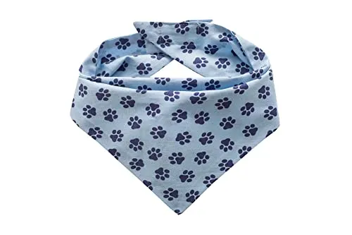 Produktbild Hunde Bandana Kopftücher Hundehalstuch Dreieckstuch für Kleine, Mittelgroße und Große Hunde (Blau, M)