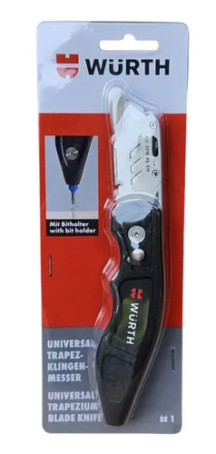 Produktbild WÜRTH Trapez Klingenmesser mit Bitaufnahme integriertem 1/4 Zoll Bithaltern 515