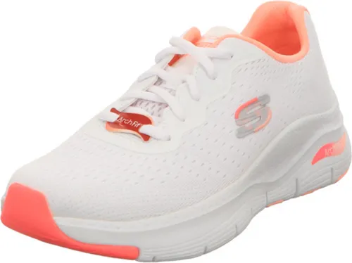 Skechers Arch Fit Infinity Cool - Damen Sneaker in Weiß, Größe 39 - Sneaker für Damen mit patentierter Arch Fit Innensohle, die Stöße dämpft und das Fußgewölbe unterstützt. Vegan, maschinenwaschbar und ideal für Freizeit und Sport.