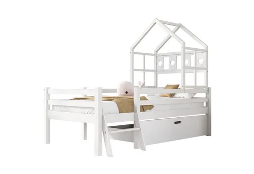 Flieks Hydraulisches Polsterbett 140x200cm mit USB & Typ C von Merax