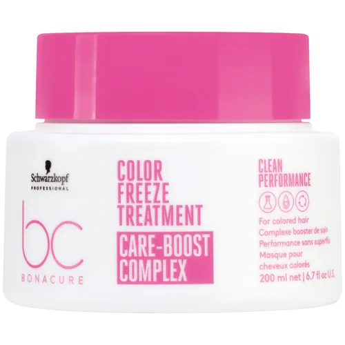Schwarzkopf Professional BC Bonacure COLOR FREEZE Treatment 200 ml - Haarmaske für coloriertes Haar, stellt den pH-Wert wieder her und verhindert Farbverblassen. Reduziert Frizz und verleiht strahlenden Glanz.