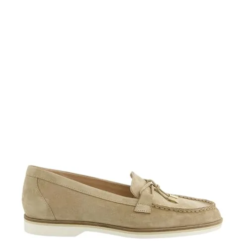 Paul Green Slipper Veloursleder für Damen, Gr. 37,5, beige - Stylische Slipper aus hochwertigem Veloursleder mit modischer Dekoschnürung. Die Gummisohle bietet sicheren Halt. Perfekt für die neue Saison!