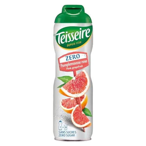 Teisseire Sirup Pink Grapefruit zero Zucker 600ml - Cocktails, Milchshakes (1er Pack)