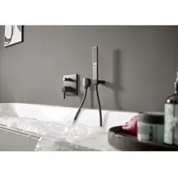 hansgrohe Finoris Fertigmontageset 76415670 Unterputz-Wannenarmatur, mattschwarz - Armaturen, elegantes mattschwarzes Design und einstellbare Temperaturbegrenzung für höchsten Komfort in Ihrem Badezimmer.