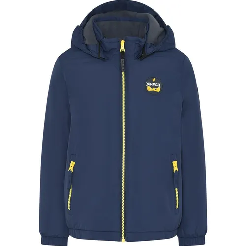 LEGO kidswear LWJEBEL 601 - Dunkelblaue Kinderjacke 128 - Outdoor Freizeitjacken für Kinder, aus 100% Polyester, ideal für Abenteuer im Freien und robuste Nutzung.