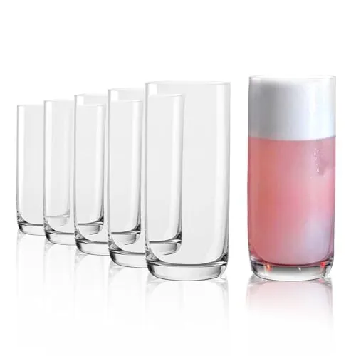 Stölzle Lausitz Longdrinkgläser Classic 6er-Set 325ml - Langlebige Longdrinkgläser aus hochwertigem Kristallglas, ideal für Cocktails, Wasser und Säfte. Spülmaschinenfest und elegant – perfekt für besondere Anlässe!