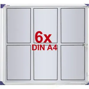 nobo Schaukasten Pacific silber 6x DIN A4 - Diverse N – Robuster Schaukasten für 6x DIN A4 Dokumente, ideal für die Präsentation wichtiger Informationen in Büros, inklusive Wandbefestigungsmaterial.