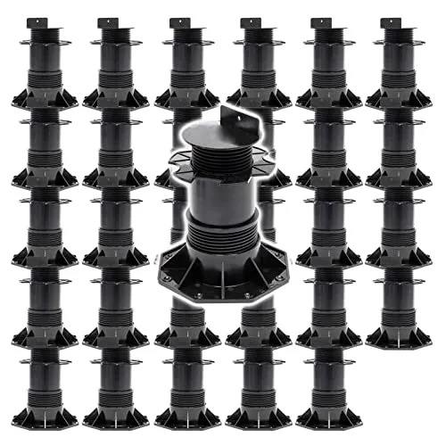 XPOtool Set 30x Stelzlager für Terrassen, 2700kg, 137-215mm, höhenverstellbare Stellfüße für Terrassendielen, Platten und Planken