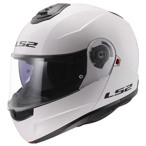 LS2 FF908 Strobe II Solid Klapphelm - Gloss White M - Motorradhelm in Größe M, ECE-zugelassen mit Pinlock für optimale Sicht und Sicherheit. Ideal für Onroad-Aktivitäten und Unisex-Design.