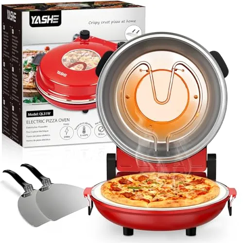 Elektrischer Pizzaofen mit Pizzastein für die Arbeitsplatte