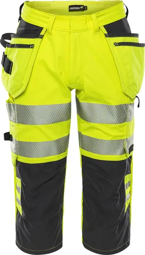 HI VIS Stretch 3/4 Hose 301056-196 Gelb/Schwarz - Arbeits- & Schutzkleidung aus 4-Wege-Stretchgewebe, biobasiert und mit CORDURA®-Verstärkungen für maximale Langlebigkeit und Funktionalität.