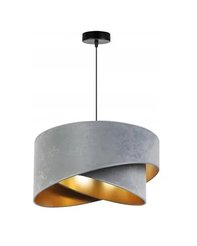 FKL DESIGN Home Deco Hängelampe Pendellampe Grau Beleuchtung 1-flamming E27 Hängeleuchte Pendelleuchte aus Serie N2355 (N2355-G)