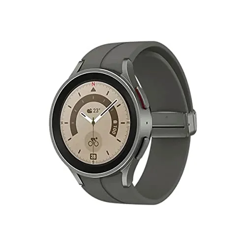 Samsung Galaxy Watch 5 PRO 45mm BT - Smartwatch mit AMOLED-Display, 5 ATM wasserdicht, umfangreichen Gesundheitsfunktionen wie EKG und Blutdruckmessung, ideal für Sportler und Gesundheitsbewusste.