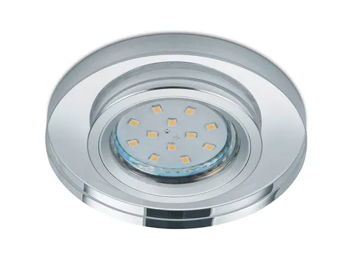 TRIO Leuchten LED Einbaustrahler, Dimmfunktion, LED wechselbar, Warmweiß, Decken-einbauleuchte, Einbau Decken-spots dimmbar, Silber Ø 9cm