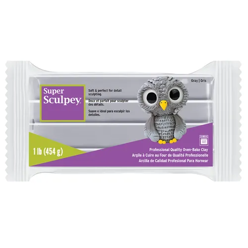Super Sculpey ofenhärtende Polymer-Modelliermasse 454g in Grau