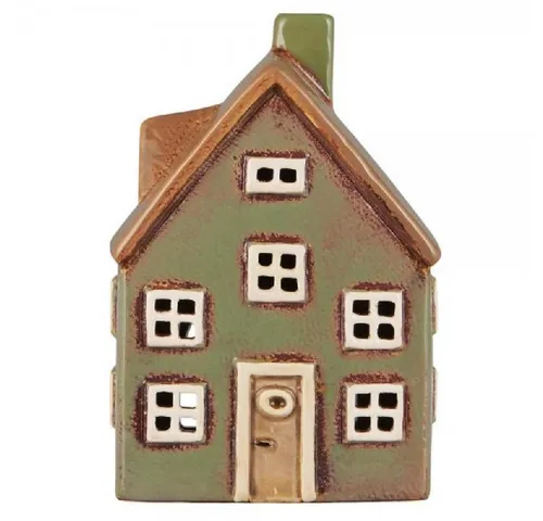 IB Laursen Haus für Teelicht Nyhavn mit brauner Tür - Nussknacker - Charmantes Teelichthaus im Nyhavn-Stil, verleiht jedem Raum eine gemütliche Atmosphäre.