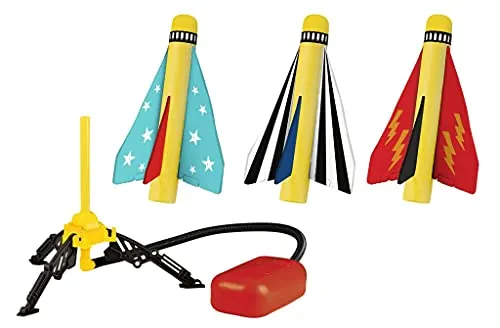 Moses. PhänoMINT Luftdruck-Rakete - Experimentierspielzeug für Kinder, 3 Bunte Raketen & 1 Abschussrampe, Outdoor-Spielzeug für kleine Forscher