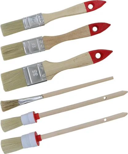 Pinselset 6-tlg. Malerpinsel Pinsel Set Satz Flachpinsel Ringpinsel Rundpinsel