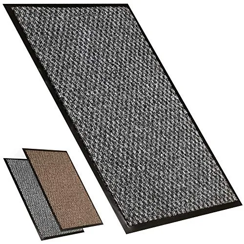 Kitcch rutschfeste Fußmatte | Leicht Waschbare Fussmatte | Graue Fußmatte Außen | Türmatte | Fussmatte Innen | Schmutzfangmatte für Eingangstür | Fußabtreter Grau 40x60 cm