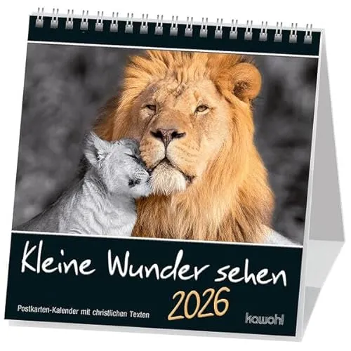 Kleine Wunder sehen 2026: Postkarten-Kalender mit christlichen Texten
